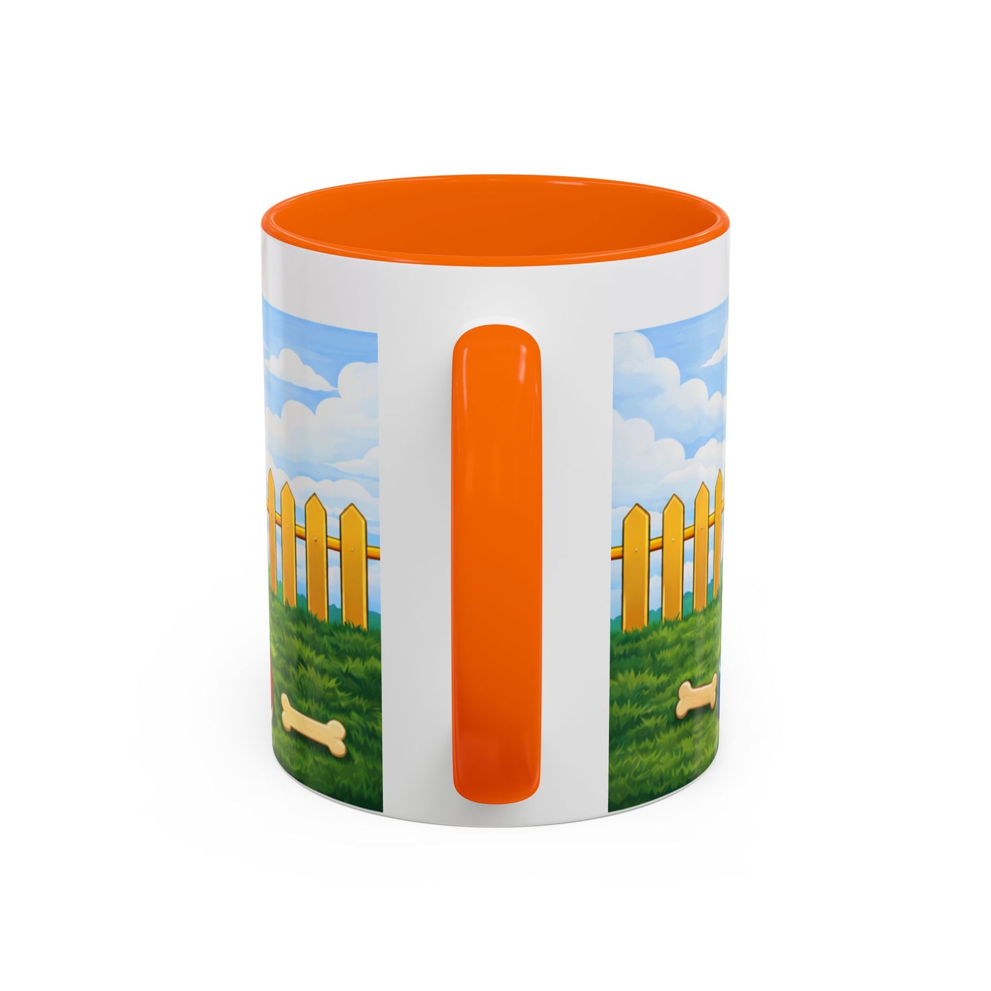 Bergamasco — Cute Fluffy Red Doghouse Accent Mug (11oz/15oz)