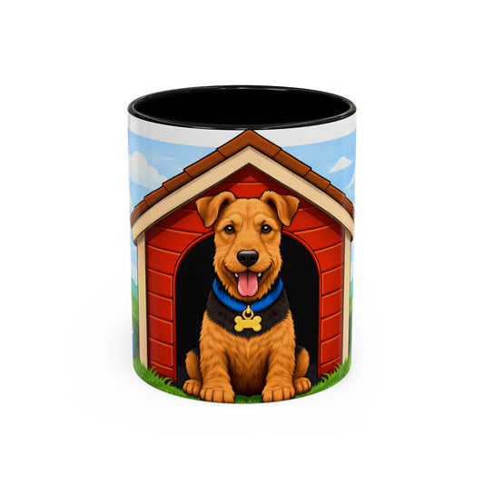 Airedale Terrier - Red Dog House 11oz/15oz Colorful Mug