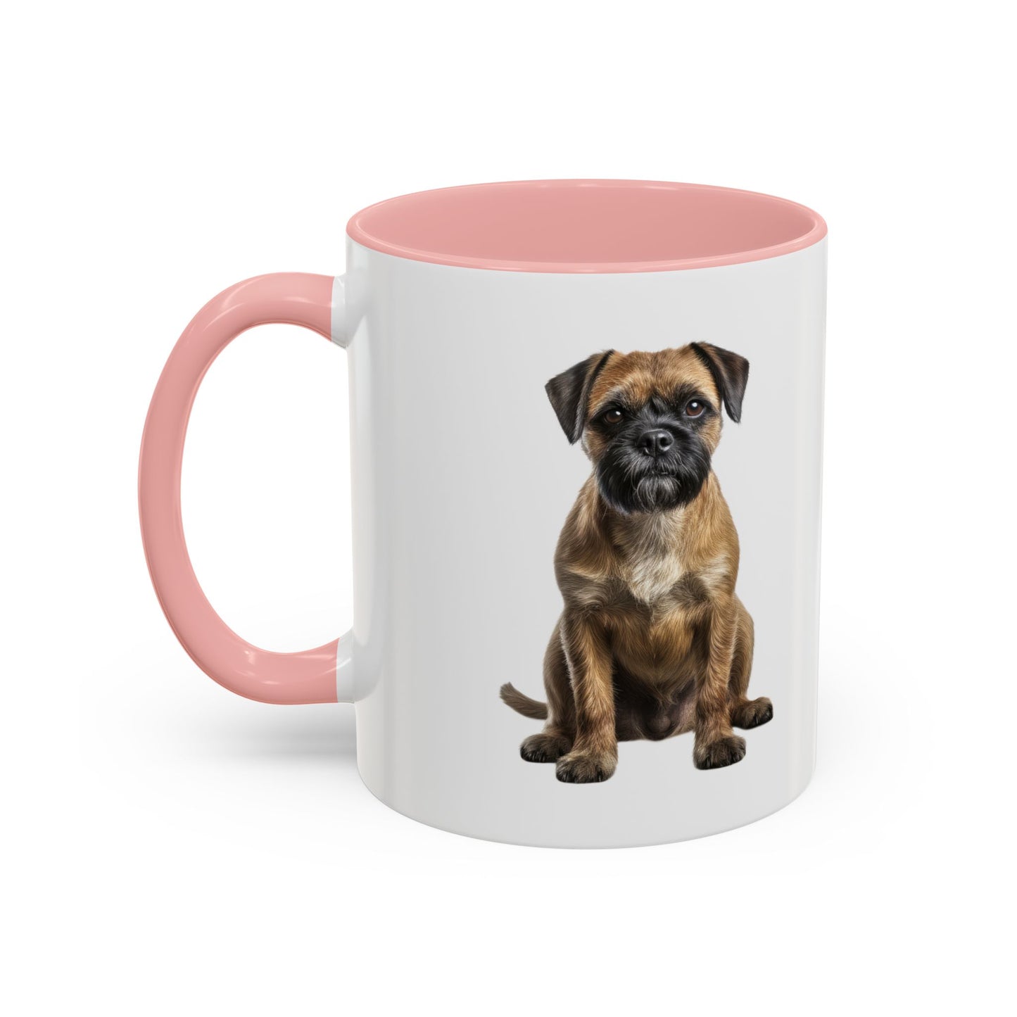 Border Terrier Accent Coffee Mug – Cute Brown Puppy Illustration (11/15oz)