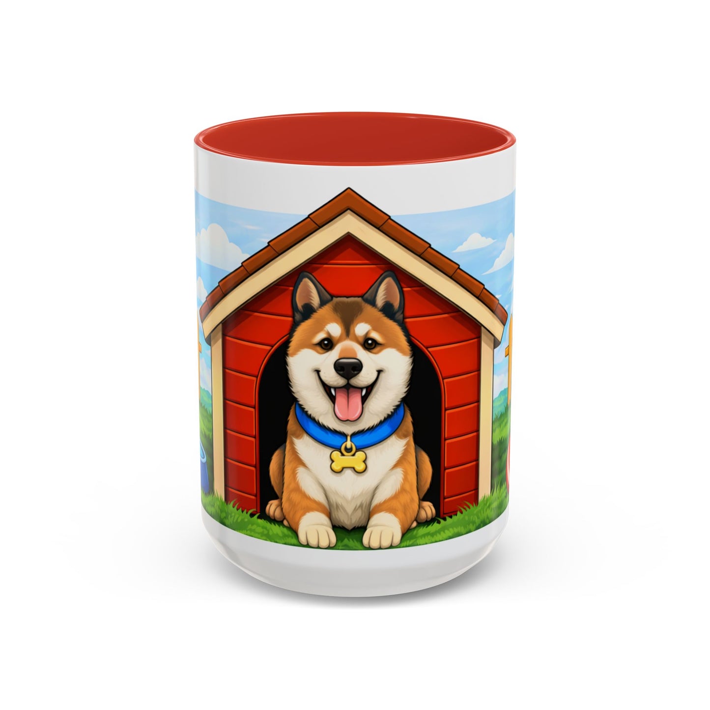 Akita  Red Dog House Accent Coffee Mug (11/15oz)