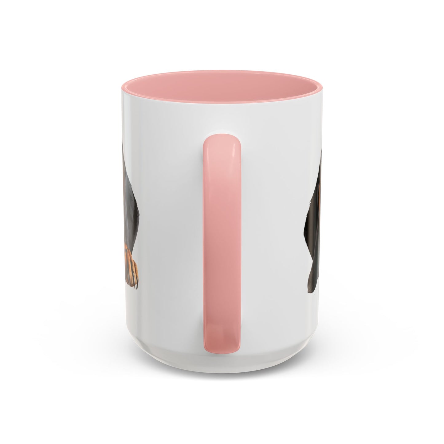 Black and Tan Coonhound Accent Coffee Mug — Cute Pawing Dog Face 11/15oz