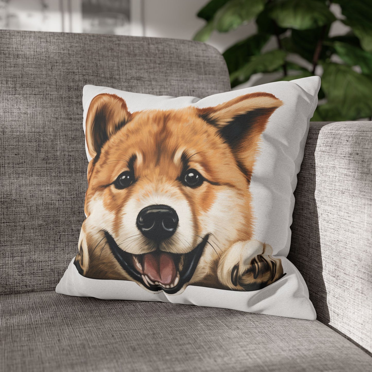 Akita Decorative Pillow Cover — Cute Dog Throw Pillowcase