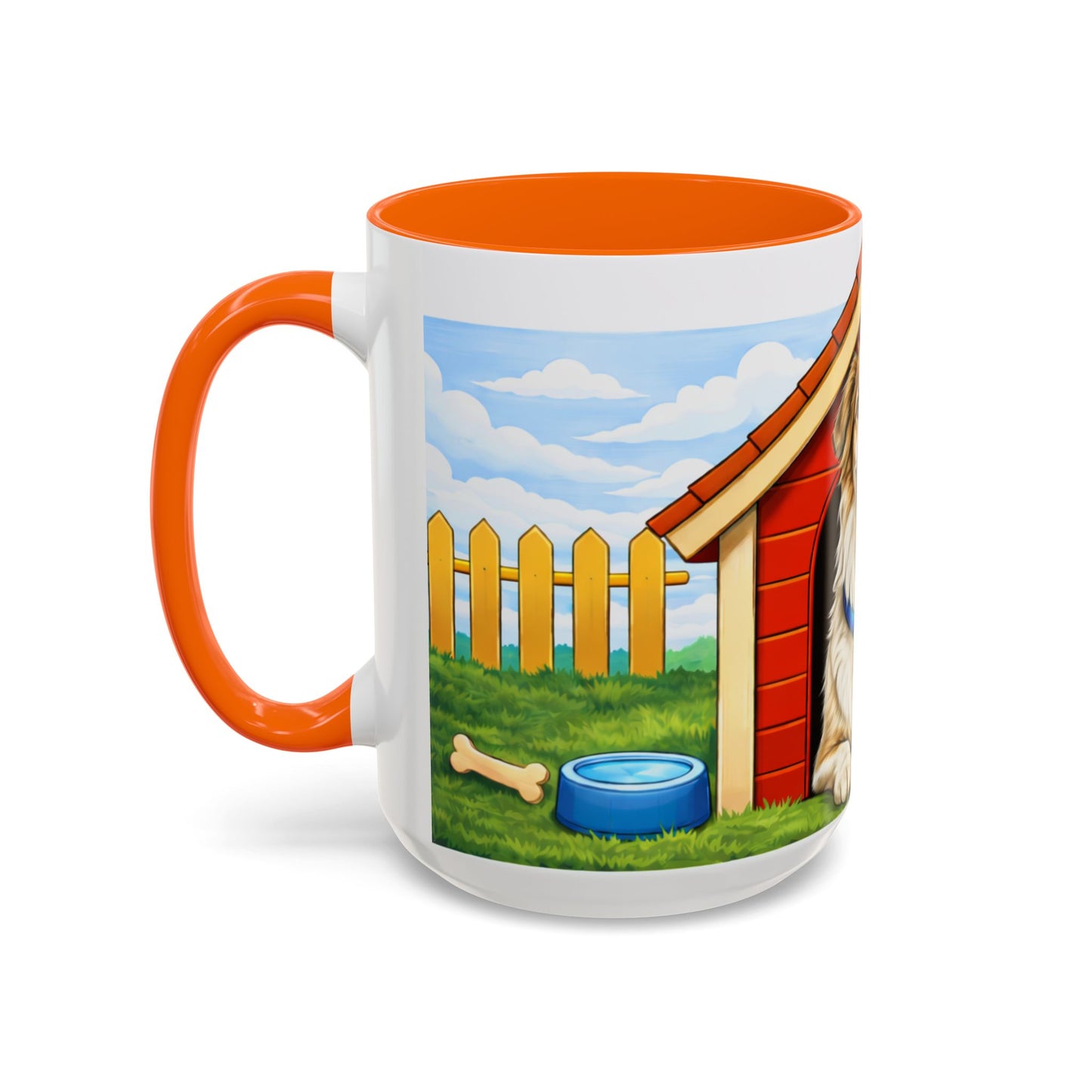 Borzoi – Red Doghouse Design Accent Mug (11/15oz)