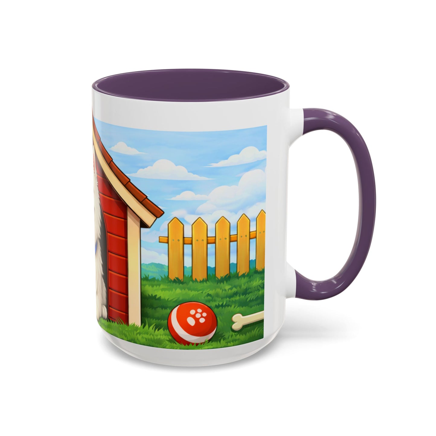 American Eskimo — Red Doghouse Accent Coffee Cup (11/15oz)