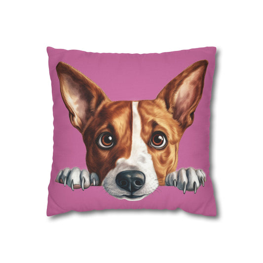 Basenji Dog Throw Pillowcase — Whimsical Pet Home Décor