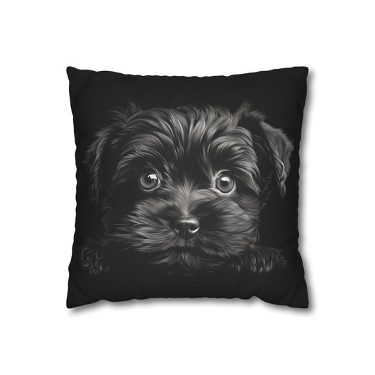 Affenpinscher Face Throw Pillowcase — Cute Dog Decorative Cushion Cover