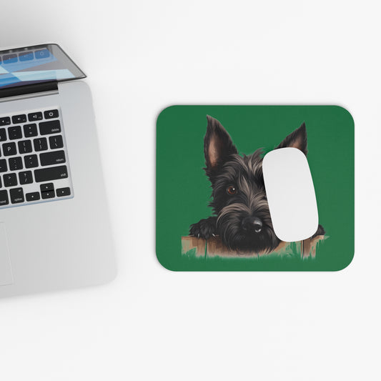 Scottish Terrier Mouse Pad -Dark Green