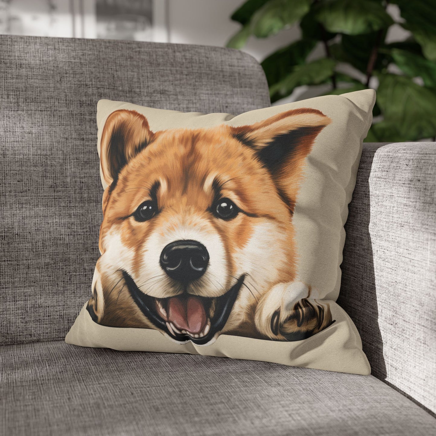 Akita Decorative Pillow Cover — Cute Dog Throw Pillowcase