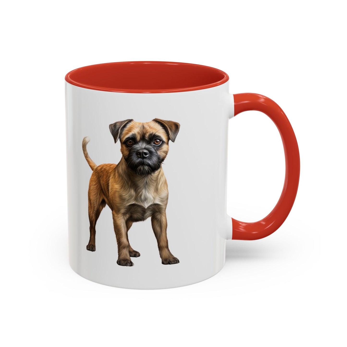 Border Terrier Accent Coffee Mug – Cute Brown Puppy Illustration (11/15oz)