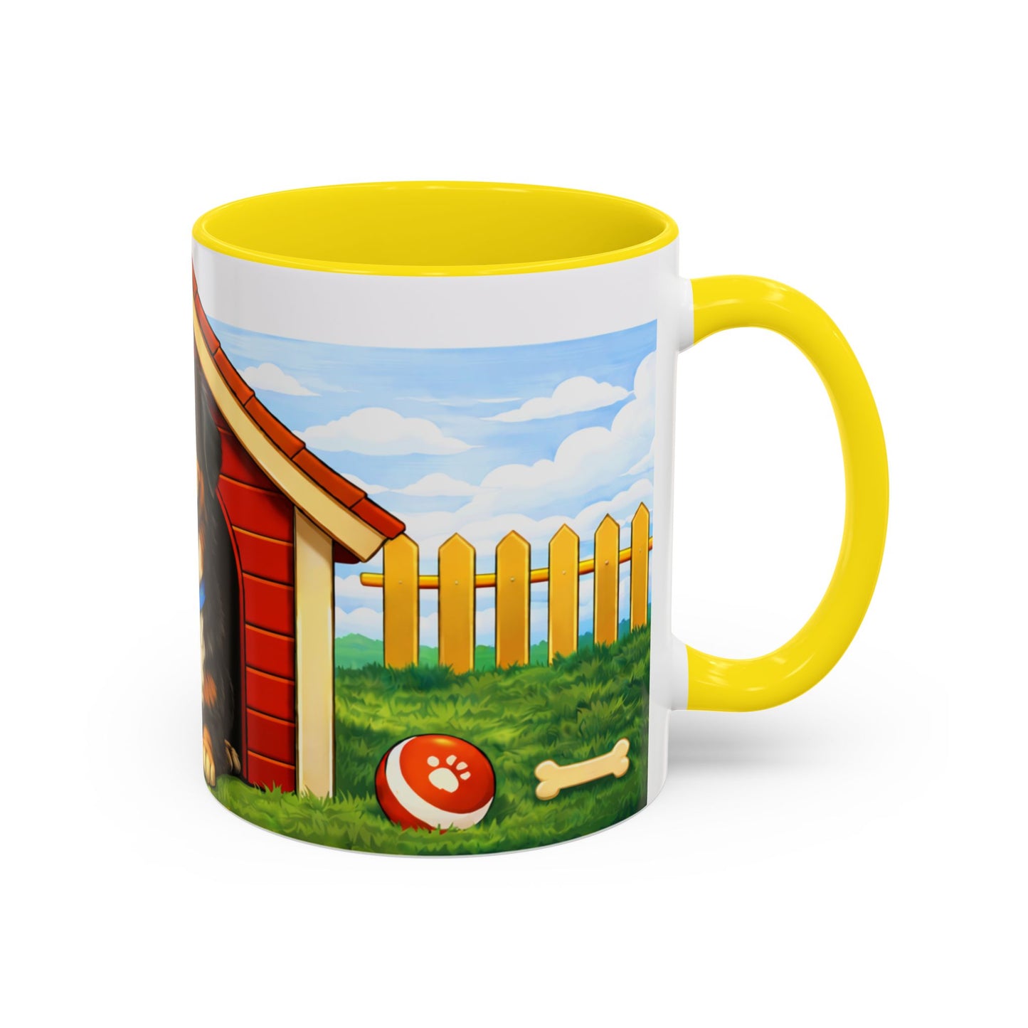 Bernese Mountain — Red Doghouse Accent Mug (11oz/15 oz)