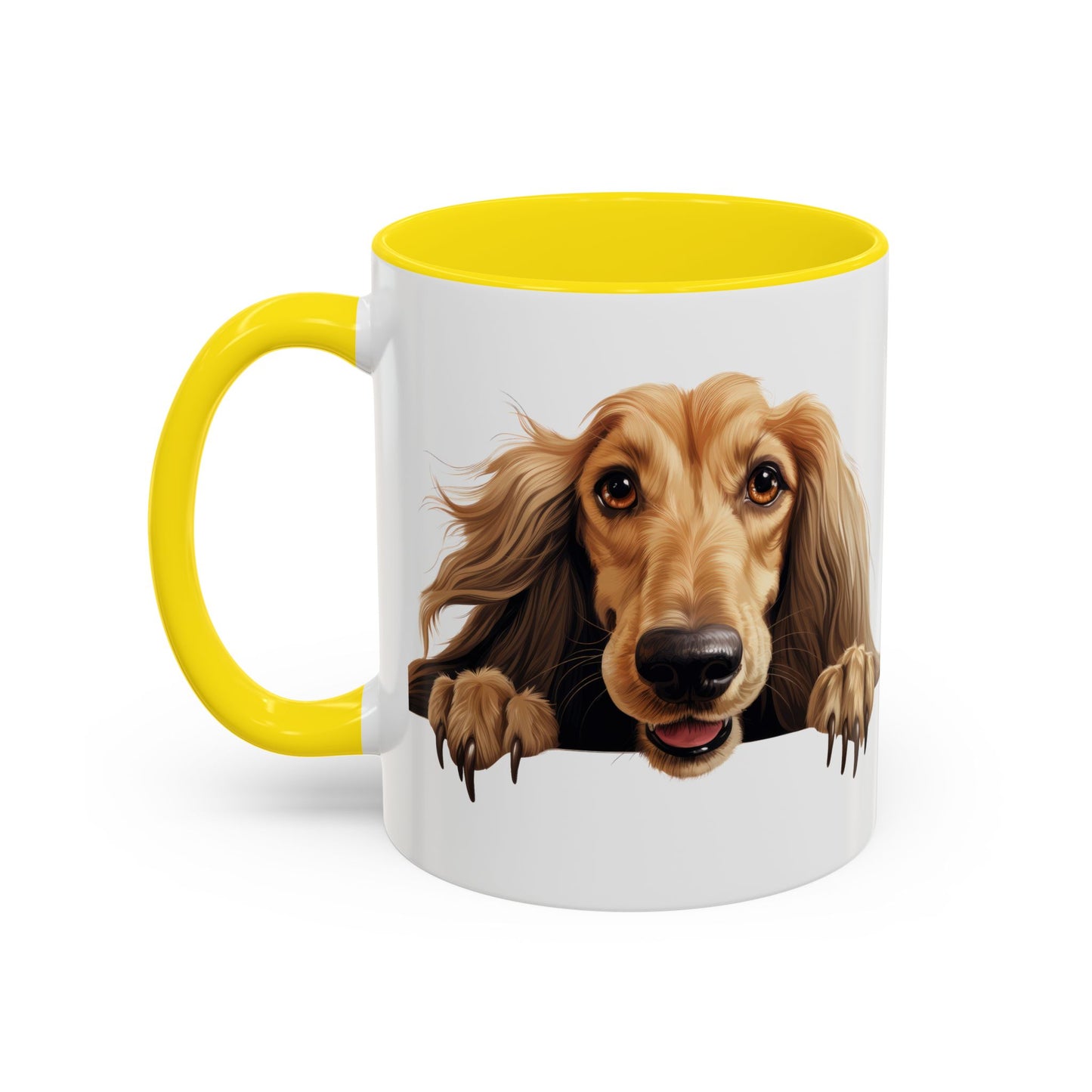 Afghan Hound Coffee Mug — Cute Dog Accent Mug (11/15oz)