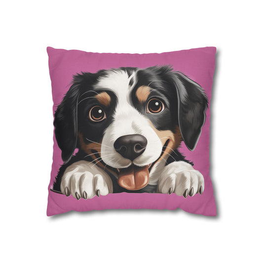 Appenzeller Sennenhund Throw Pillowcase — Adorable Dog Face Decorative Cushion Cover