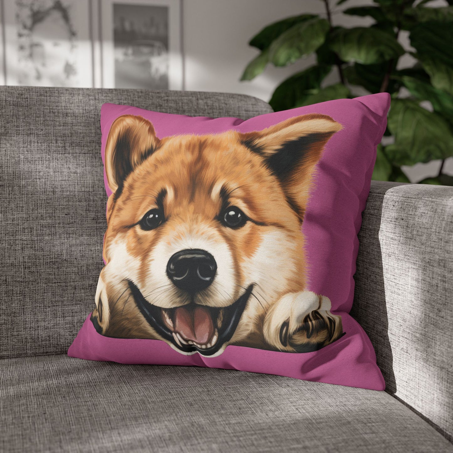 Akita Decorative Pillow Cover — Cute Dog Throw Pillowcase