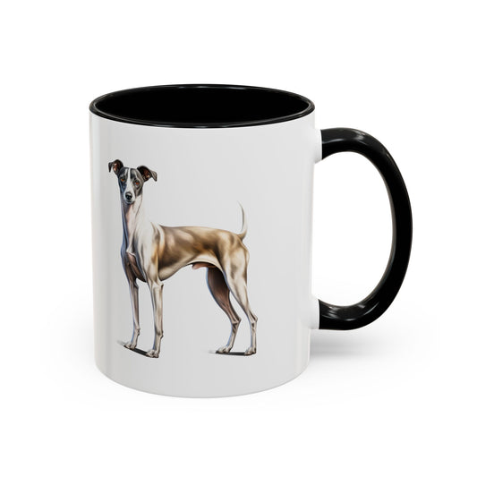 Whippet Dog Accent Coffee Mug – 11/15oz Ceramic Mug for Dog Lovers