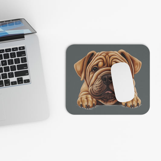 Shar Pei Mouse Pad -Dark Grey