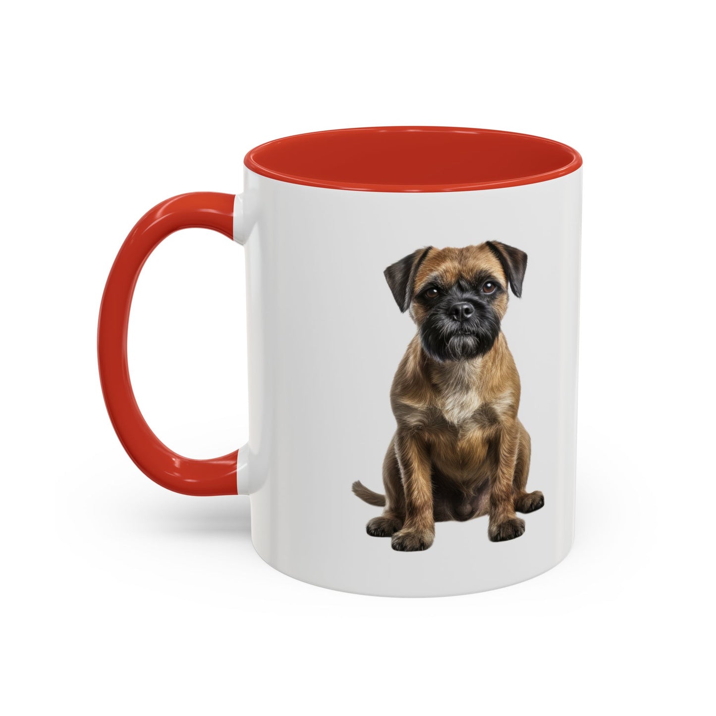 Border Terrier Accent Coffee Mug – Cute Brown Puppy Illustration (11/15oz)