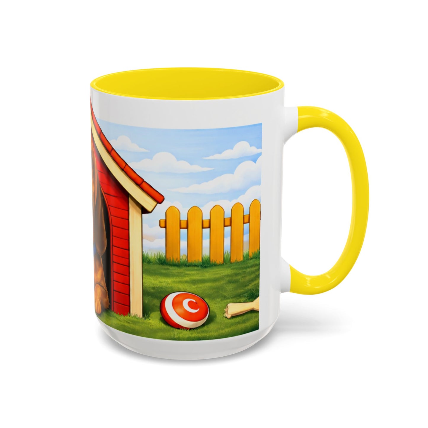 Bloodhound — Red Doghouse Design Accent Mug (11/15oz)