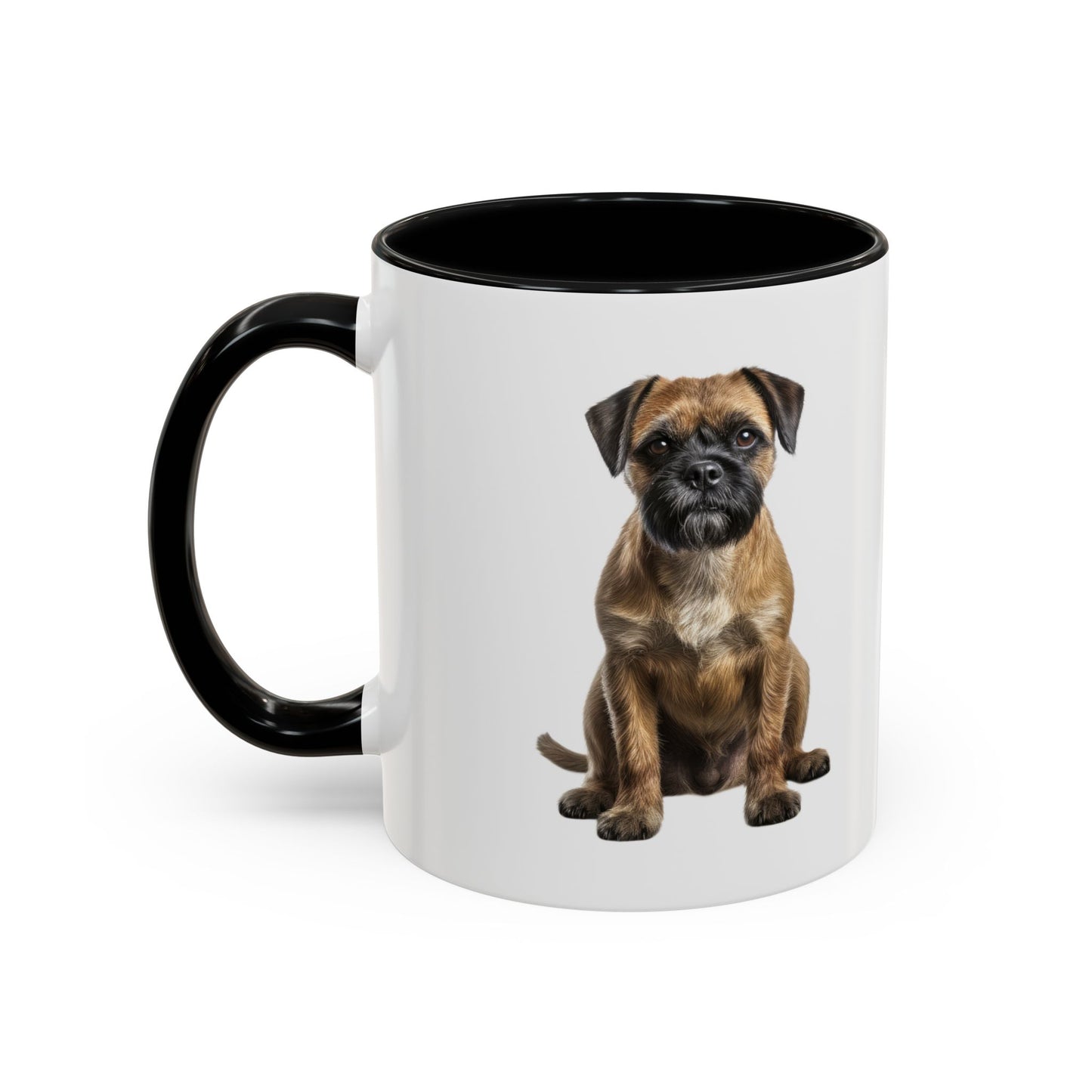 Border Terrier Accent Coffee Mug – Cute Brown Puppy Illustration (11/15oz)