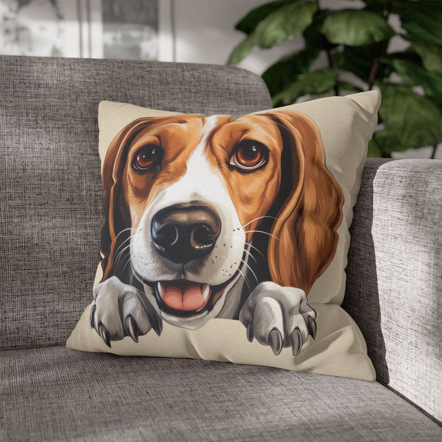American Foxhound Decorative Pillowcase — Cute Dog Throw Pillow Cover