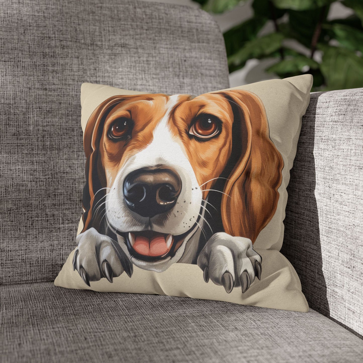 American Foxhound Decorative Pillowcase — Cute Dog Throw Pillow Cover