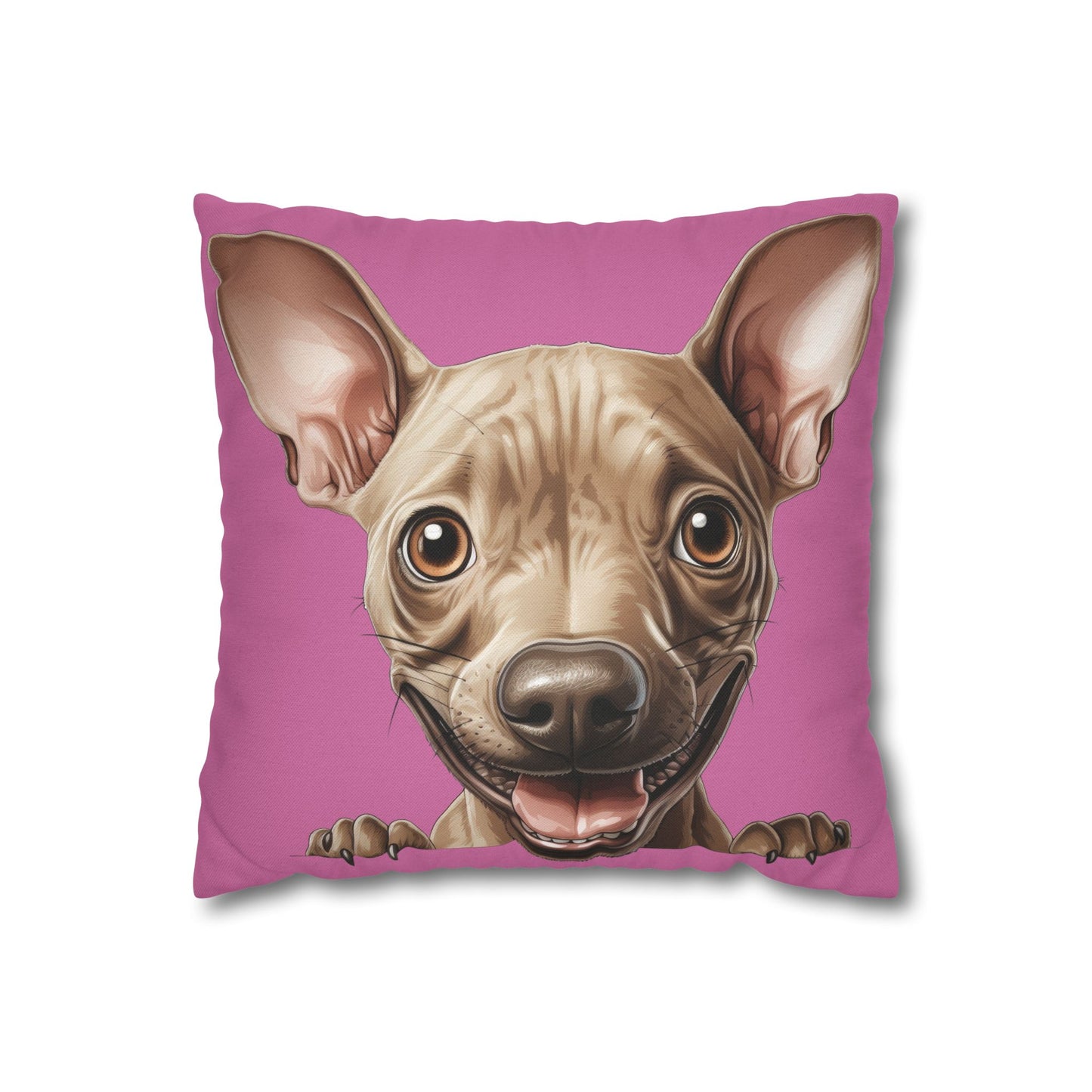 American Hairless Terrier Throw Pillowcase — Decorative Dog Pillow Cover