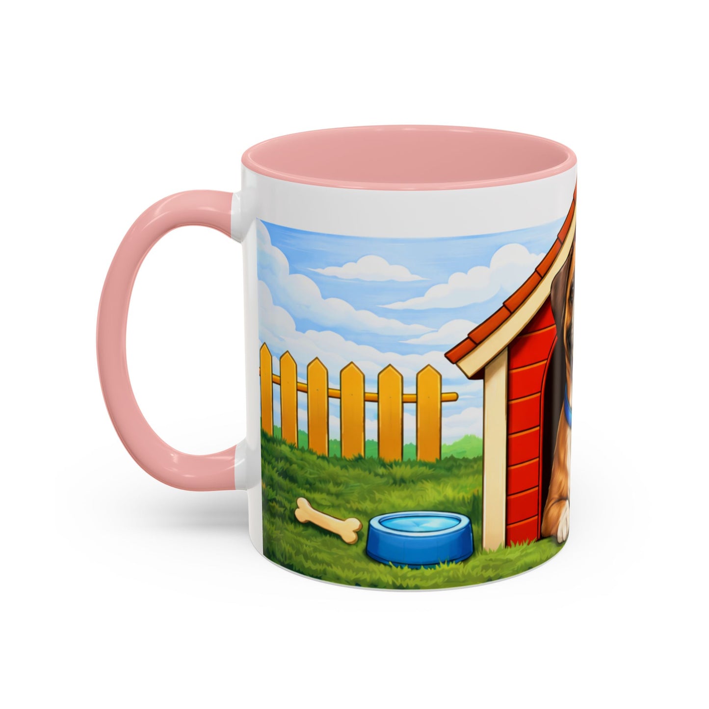Boxer — Red Doghouse Accent Mug (11/15oz)