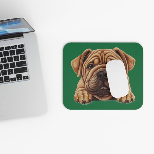 Shar Pei Mouse Pad -Dark Green