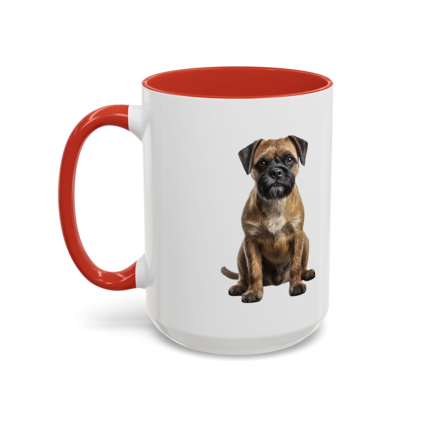 Border Terrier Accent Coffee Mug – Cute Brown Puppy Illustration (11/15oz)
