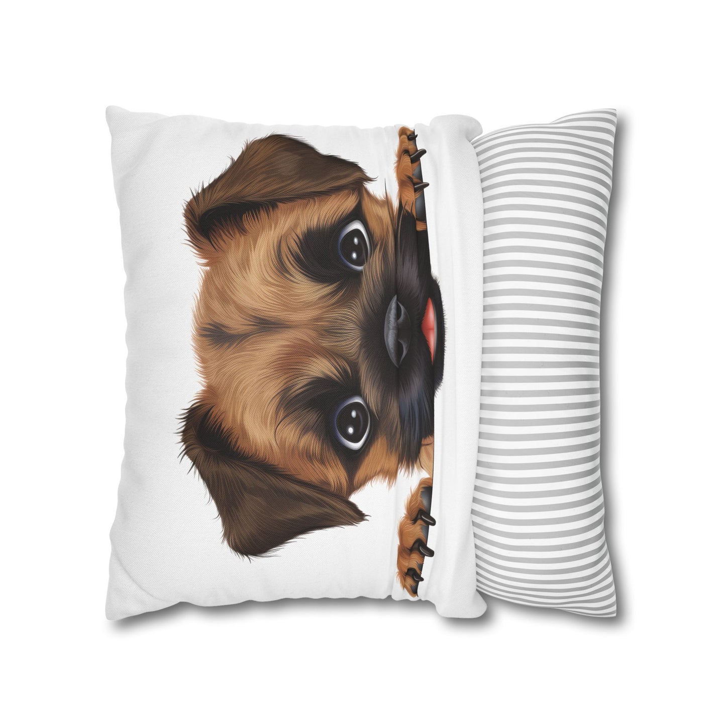 Border Terrier Throw Pillowcase — Adorable Puppy Decorative Pillow Cover