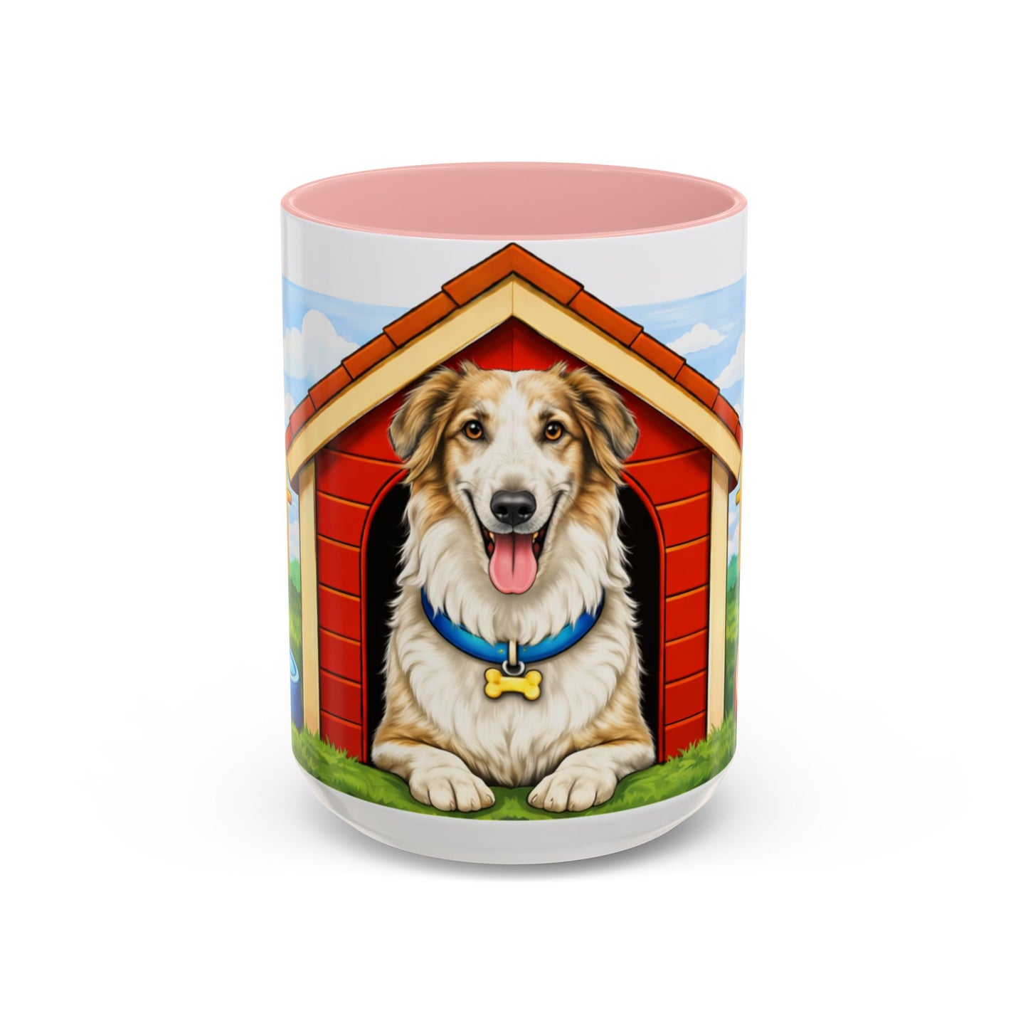 Borzoi – Red Doghouse Design Accent Mug (11/15oz)