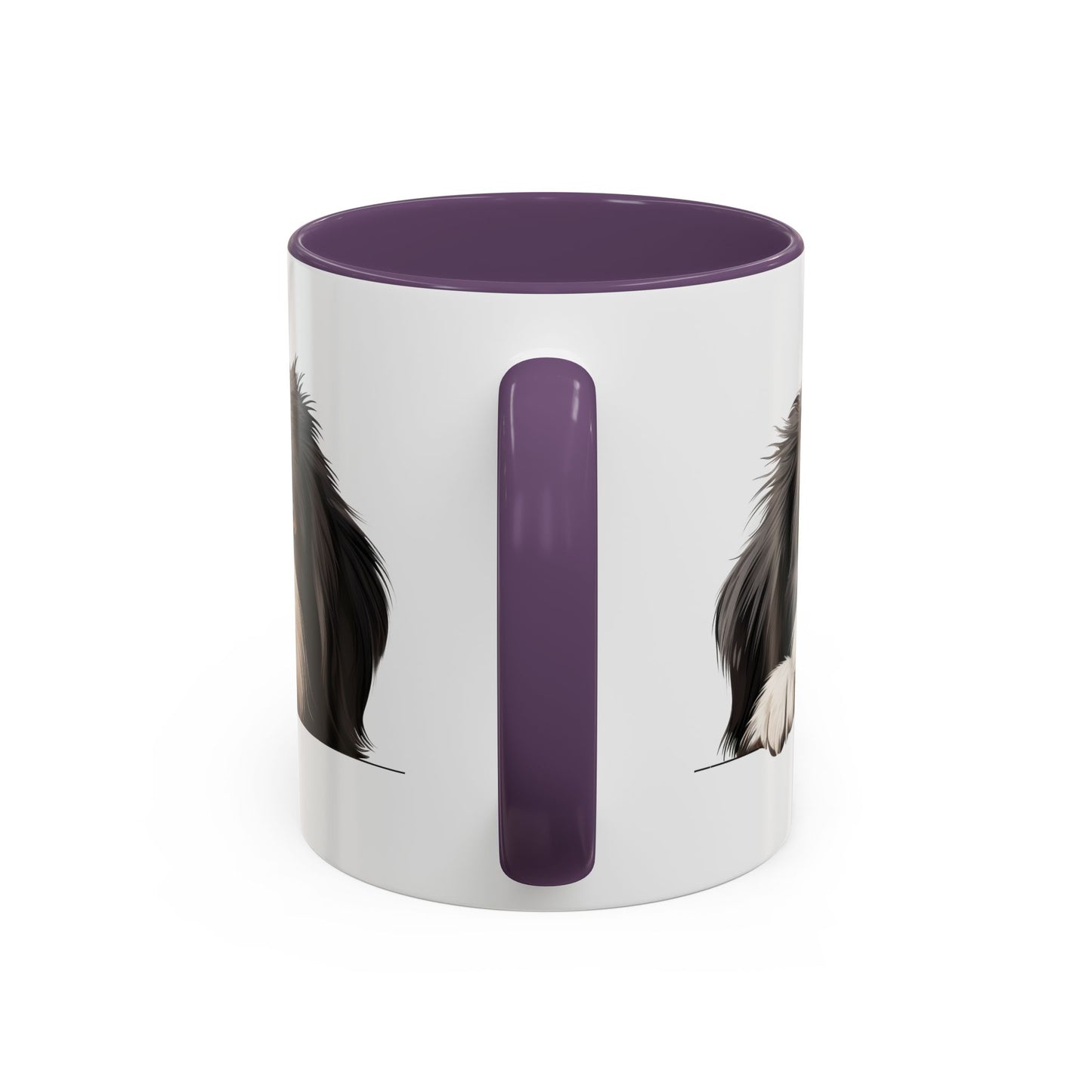 Bearded Collie Accent Mug — Cute Dog Face Coffee Cup (11/15oz)