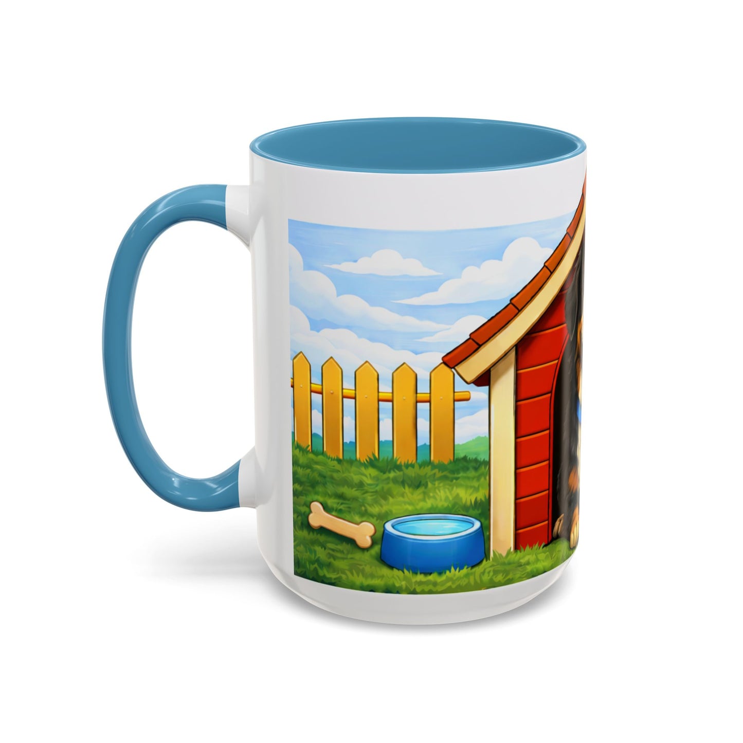 Bernese Mountain — Red Doghouse Accent Mug (11oz/15 oz)