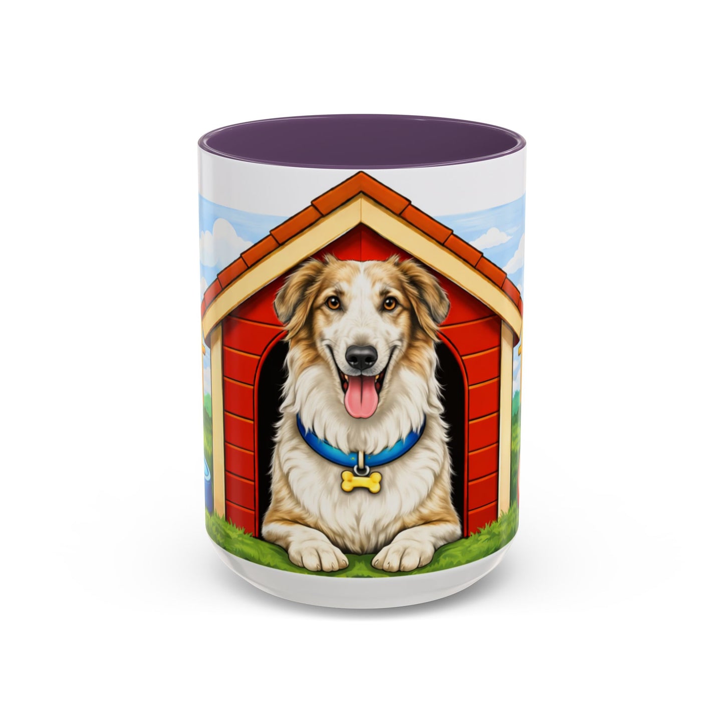Borzoi – Red Doghouse Design Accent Mug (11/15oz)