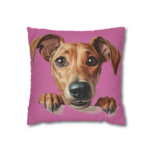 Azawakh Peeking Dog Decorative Pillowcase – Whimsical Puppy Throw Pillow Cover