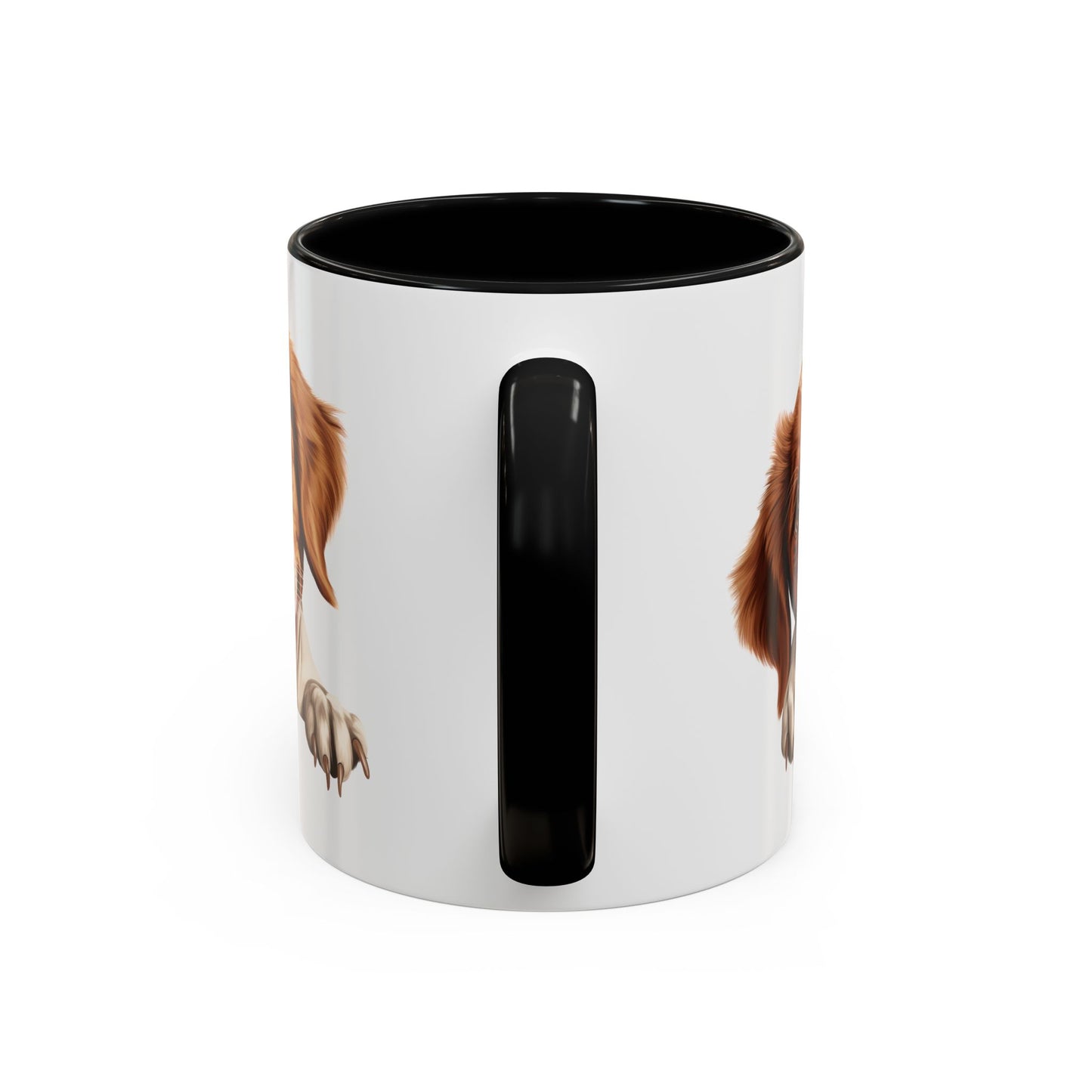 Brittany Coffee Mug — Smiling Puppy Accent Mug (11/15oz)