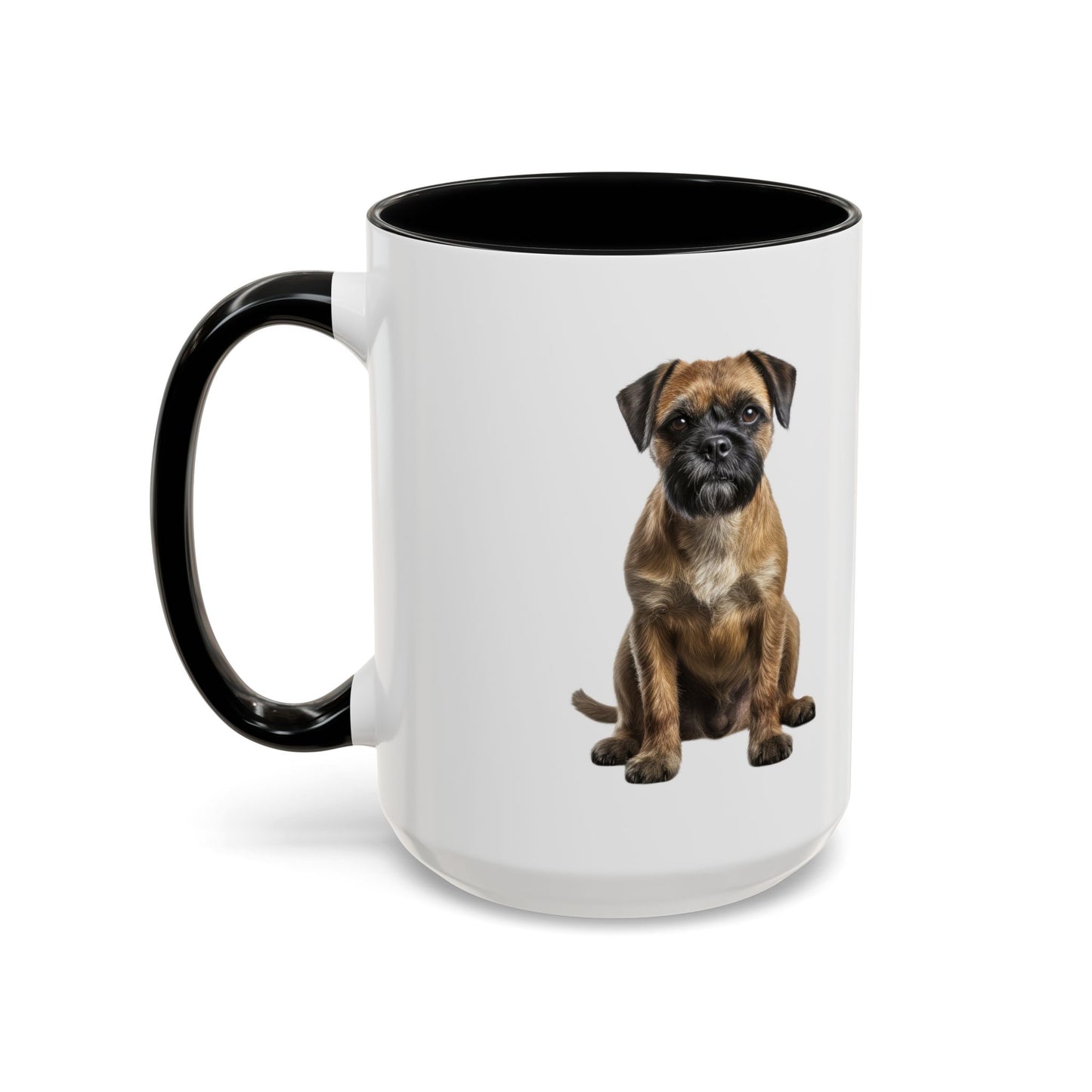 Border Terrier Accent Coffee Mug – Cute Brown Puppy Illustration (11/15oz)
