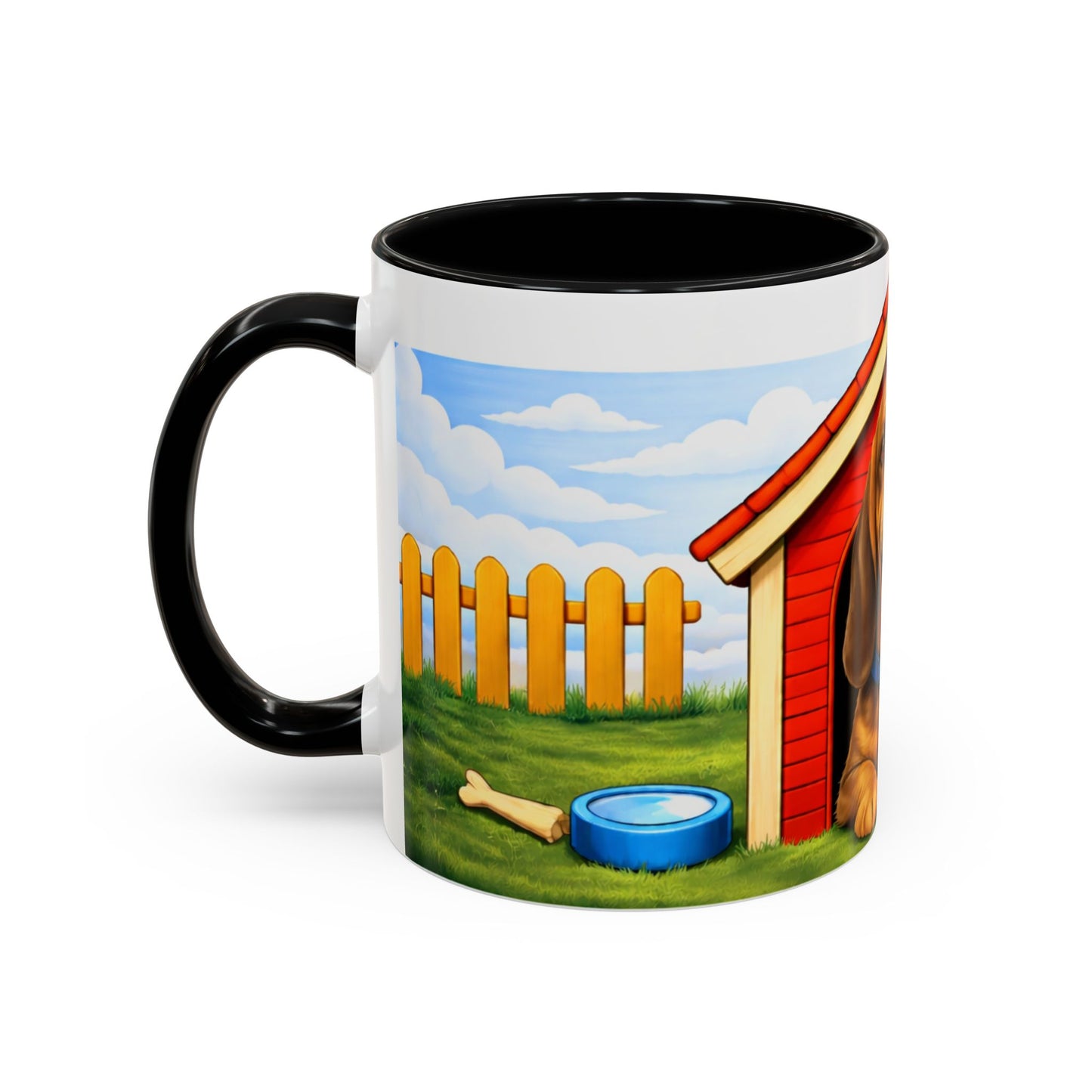 Bloodhound — Red Doghouse Design Accent Mug (11/15oz)