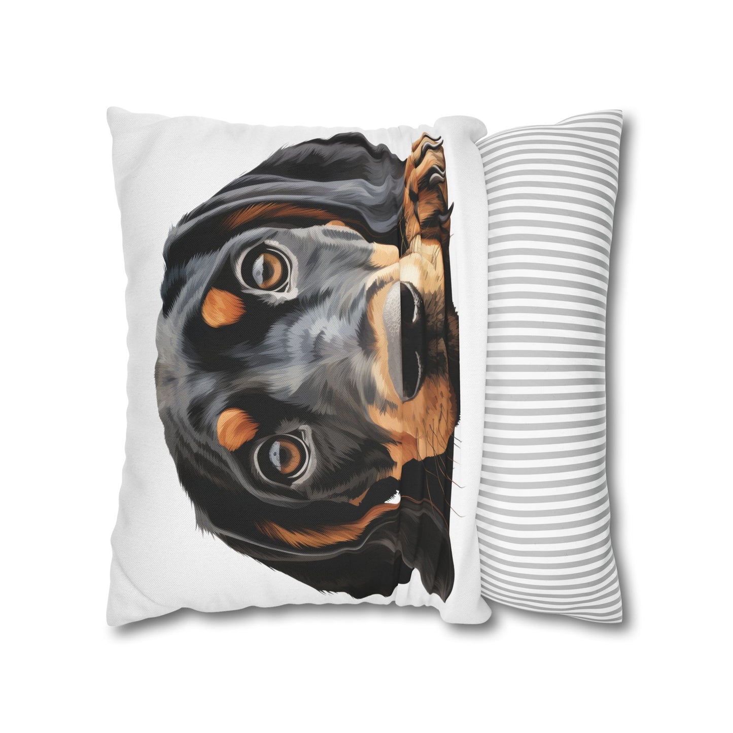 Black & Tan Coonhound Face Pillowcase — Cute Dog Decorative Throw Pillowcase