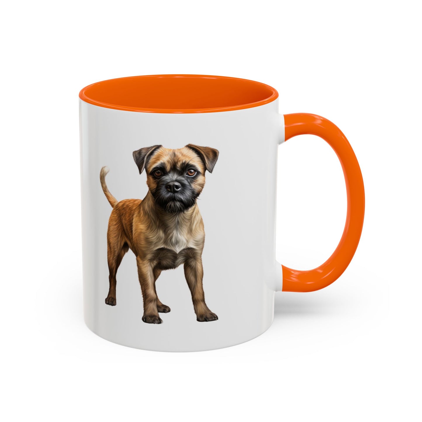 Border Terrier Accent Coffee Mug – Cute Brown Puppy Illustration (11/15oz)