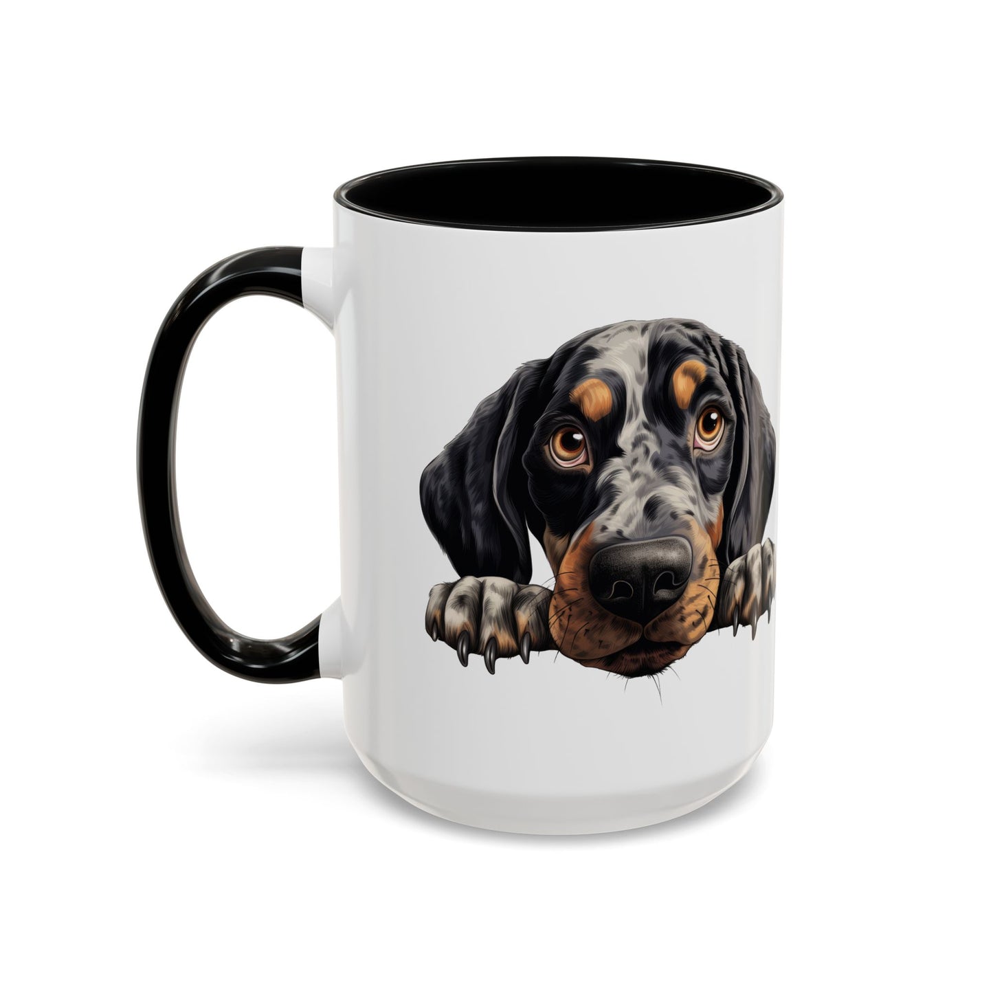 Bluetick Coonhound Ceramic Accent Coffee Mug — Cute Dog Lover Gift (11/15oz)