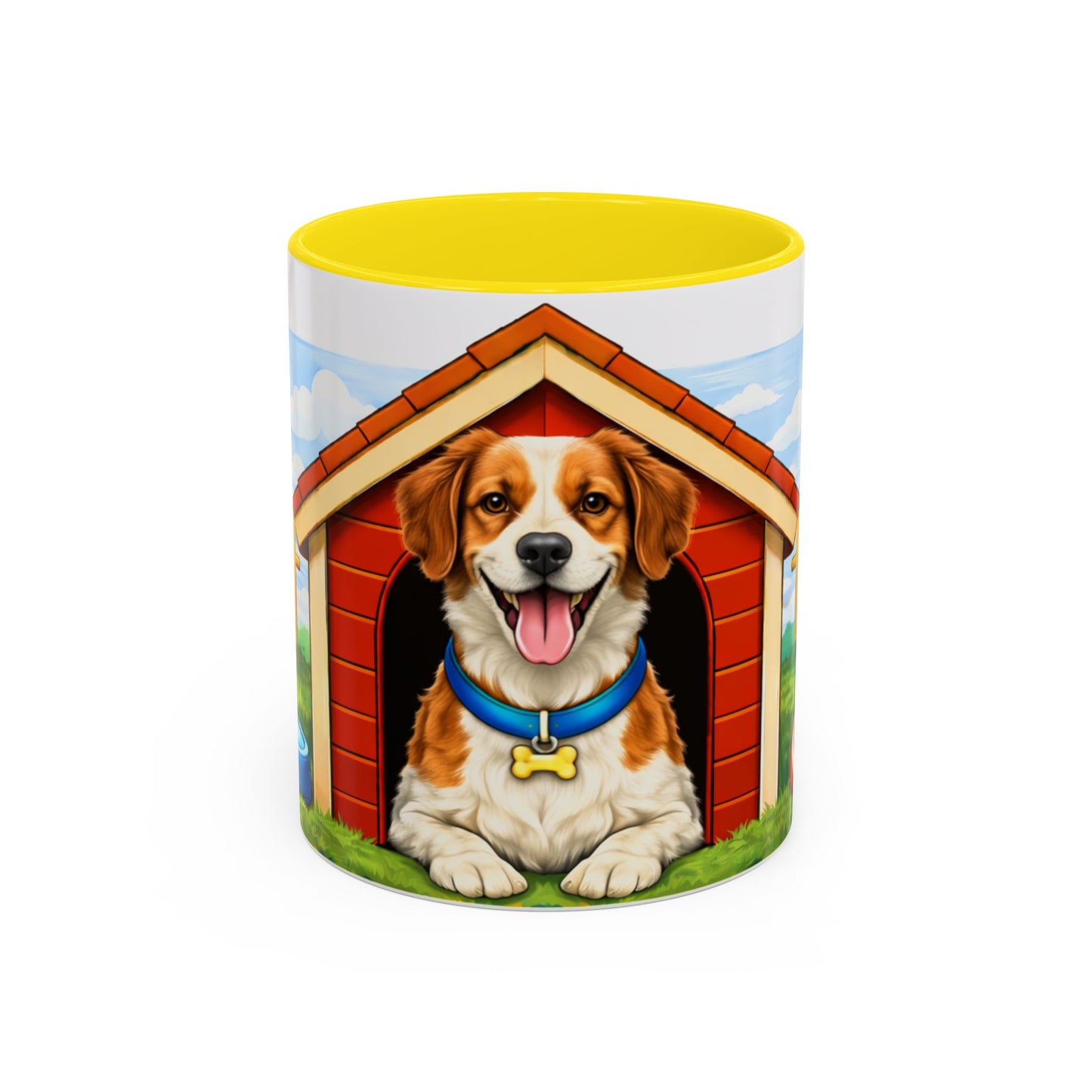 Brittany Spaniel — Red Doghouse Design Accent Mug (11oz/15oz)