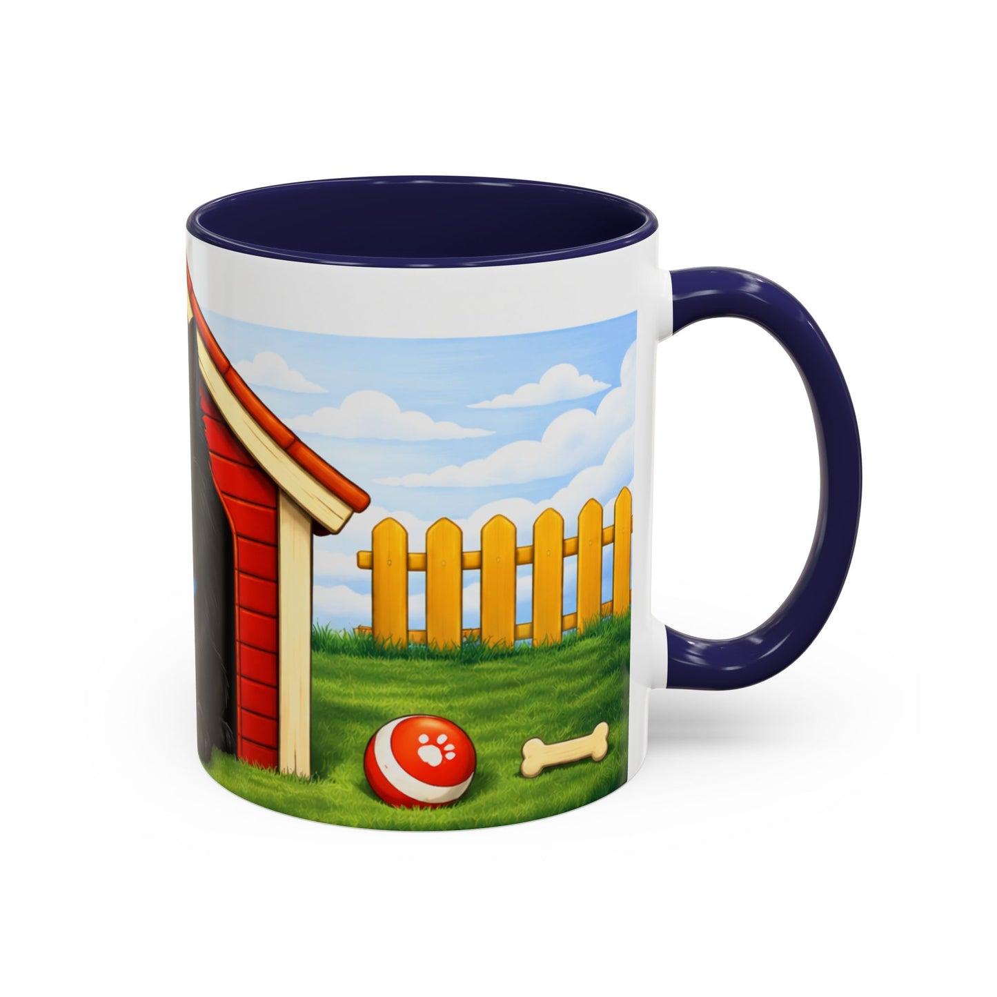 Belgian Sheepdog -- Red Doghouse Accent Coffee Mug (11oz/15oz)