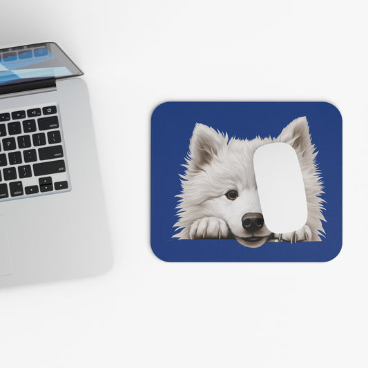 Samoyed Mouse Pad -Dark Blue