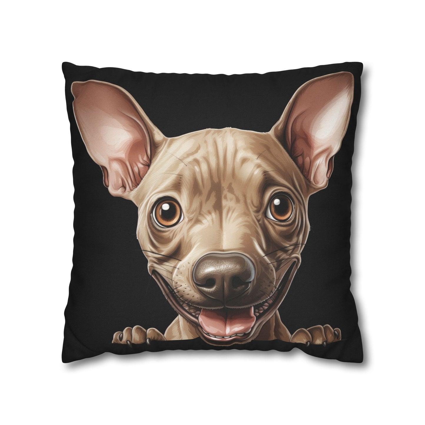 American Hairless Terrier Throw Pillowcase — Decorative Dog Pillow Cover