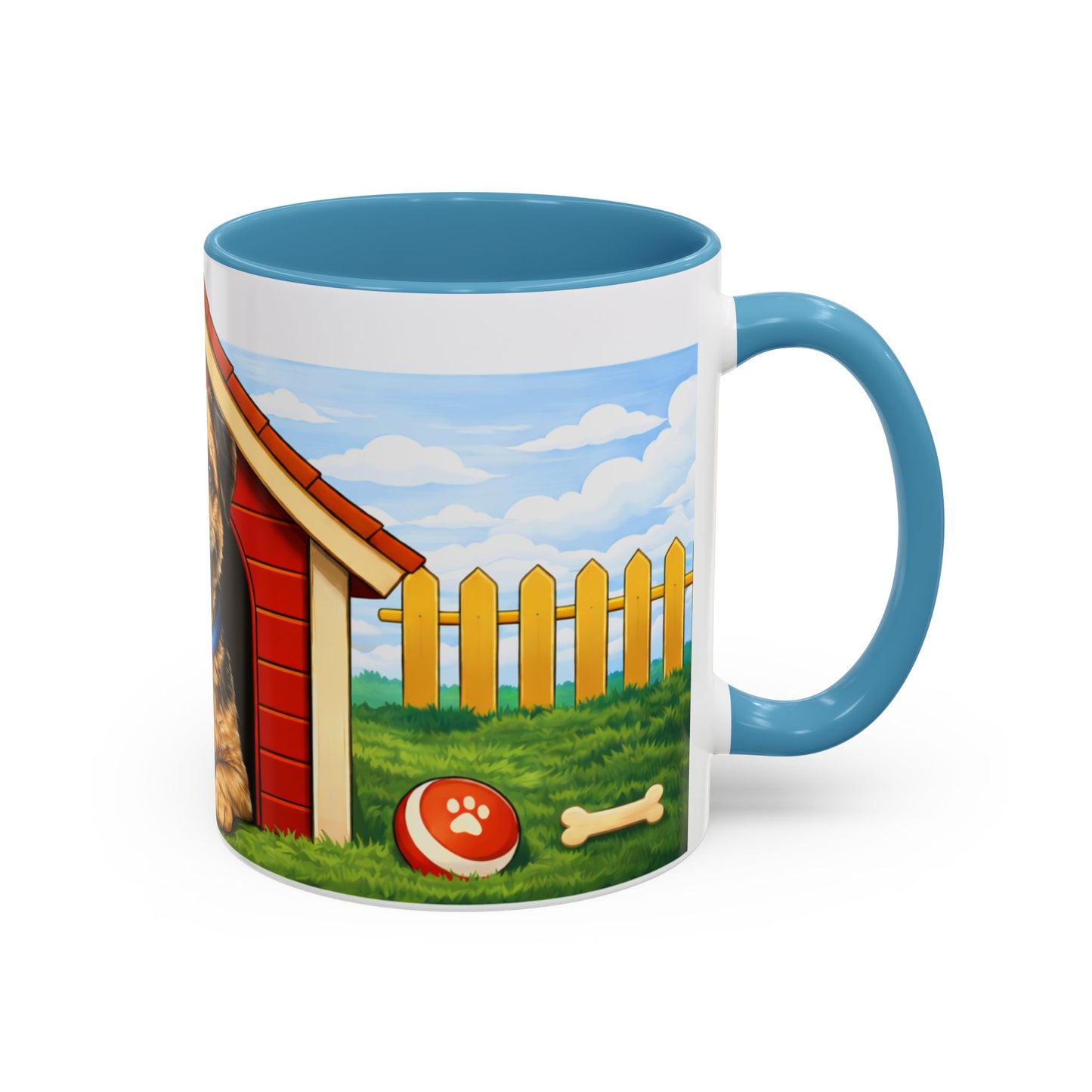 Border Terrier — Red Doghouse Accent Mug (11/15oz)