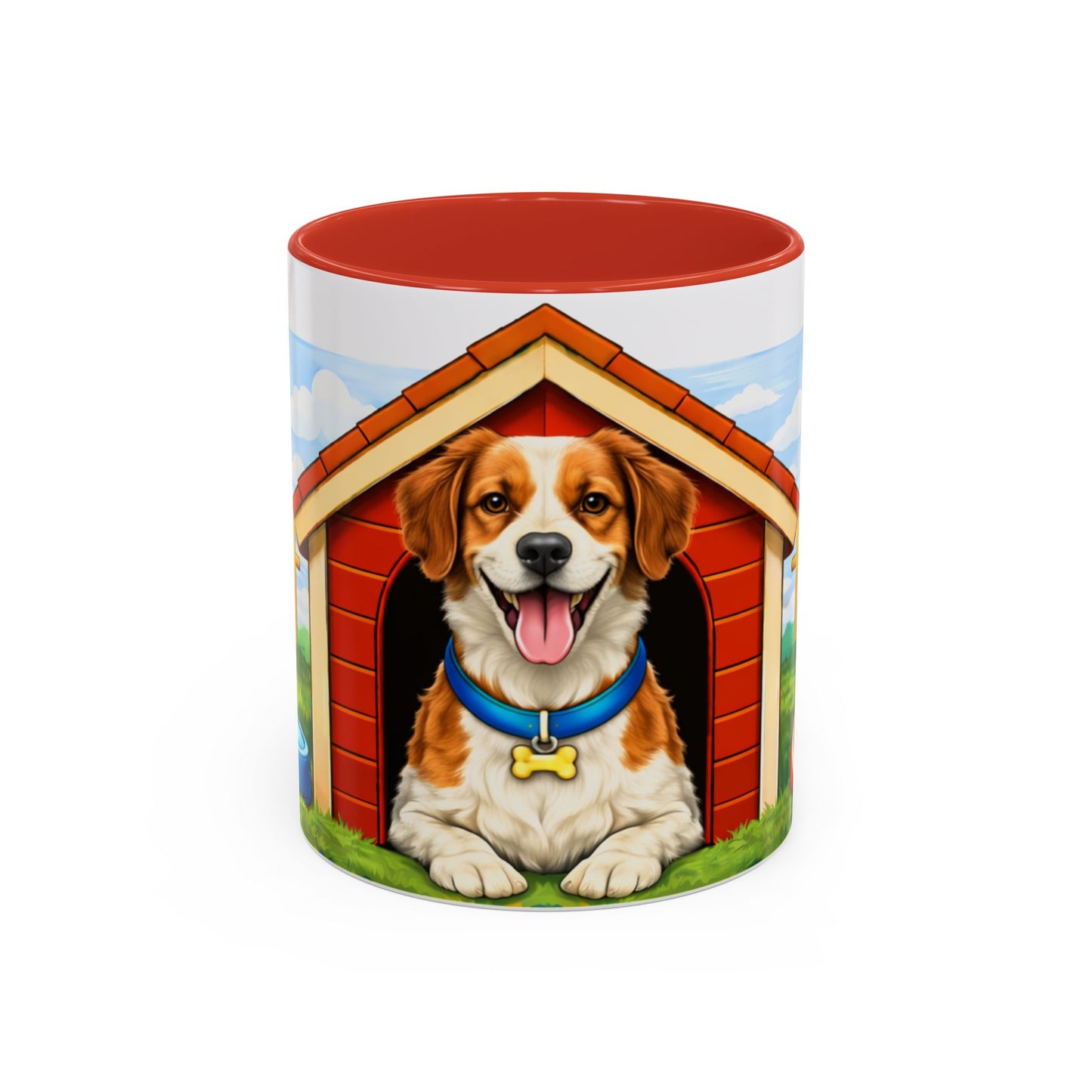 Brittany Spaniel — Red Doghouse Design Accent Mug (11oz/15oz)