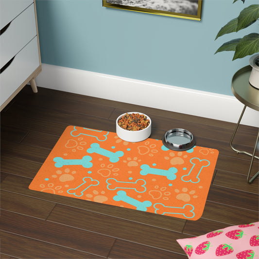 Bones & Paws Design Dog Feeding Mat (12x18) - Crusta