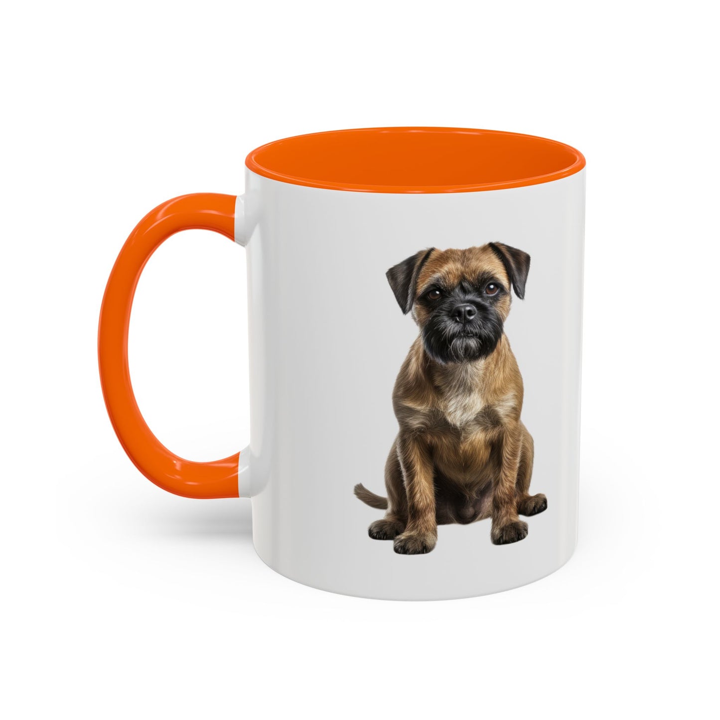 Border Terrier Accent Coffee Mug – Cute Brown Puppy Illustration (11/15oz)