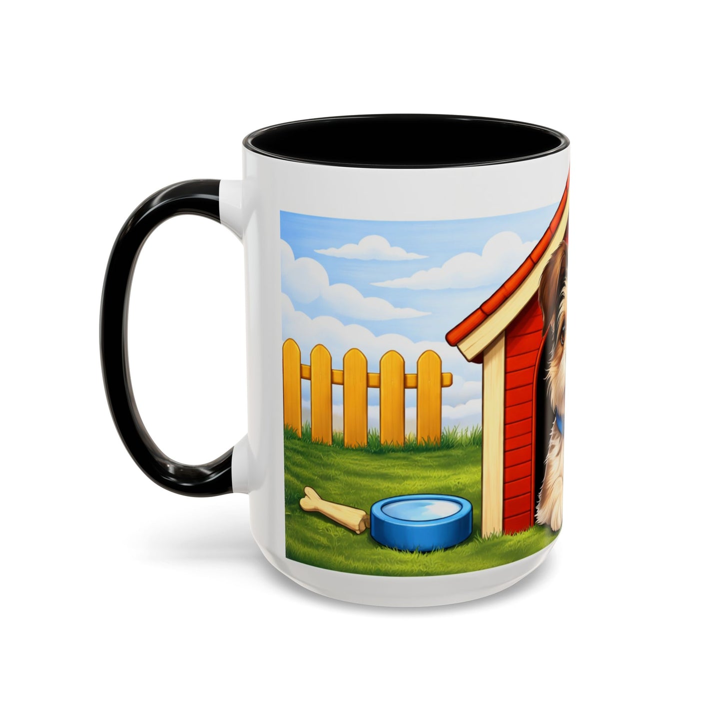 Biewer Terrier – Red Doghouse Design Accent Mug (11oz/15oz)