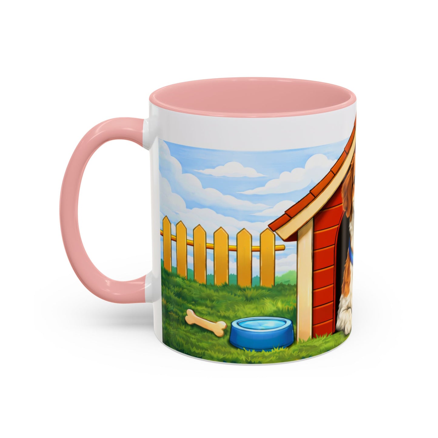 Brittany Spaniel — Red Doghouse Design Accent Mug (11oz/15oz)